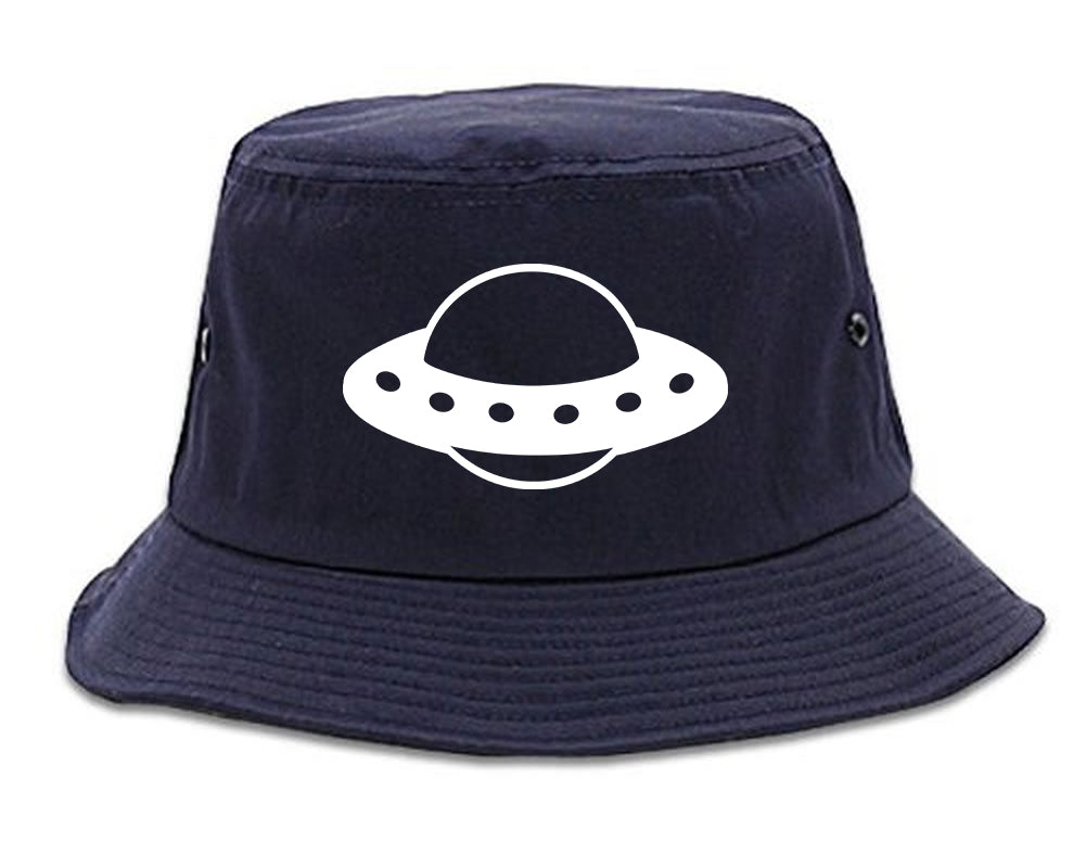 Spaceship_Chest Mens Blue Bucket Hat by Kings Of NY