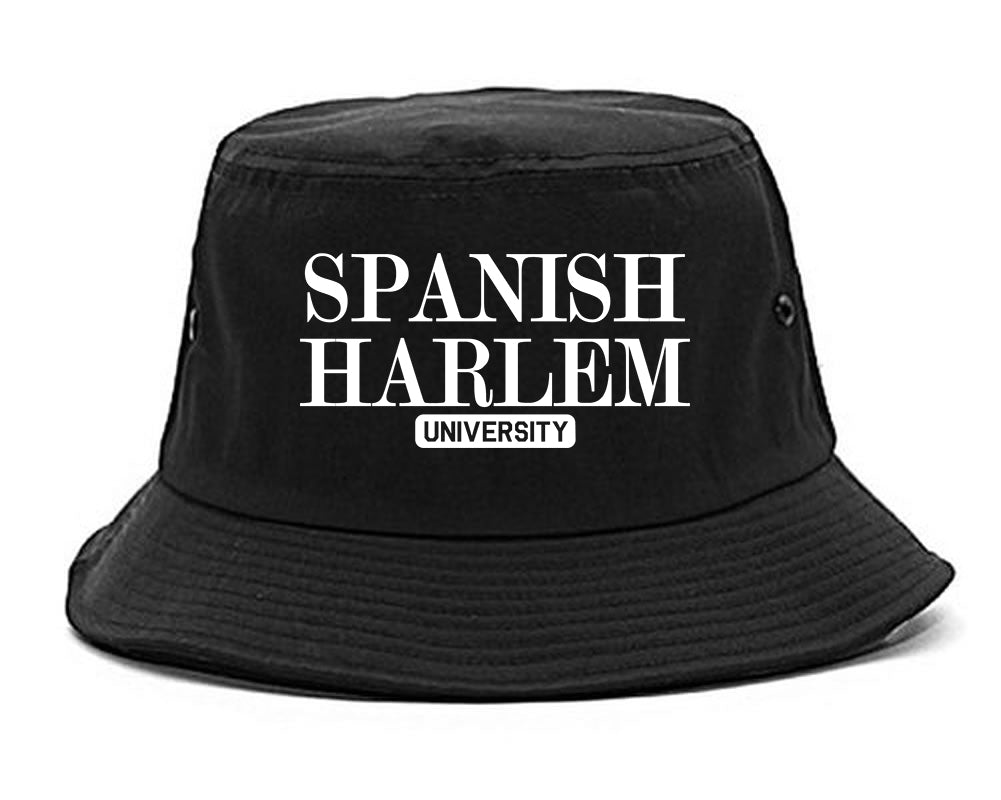 Spanish Harlem University New York Mens Bucket Hat Black