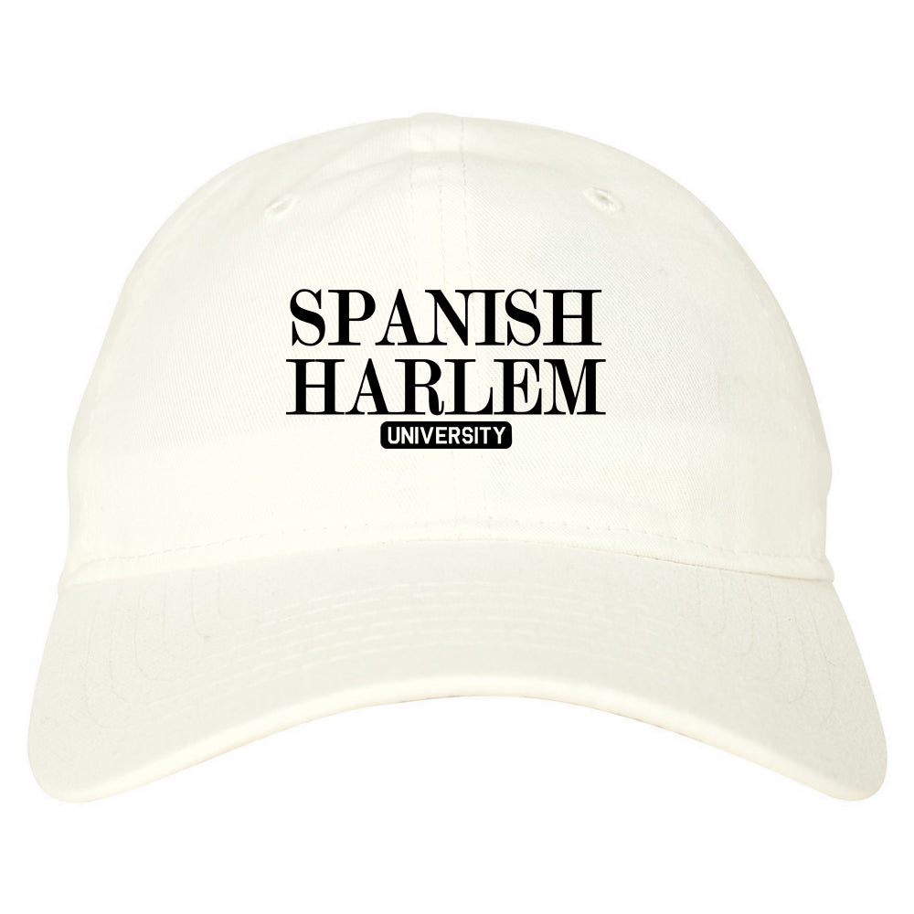 Spanish Harlem University New York Mens Dad Hat White