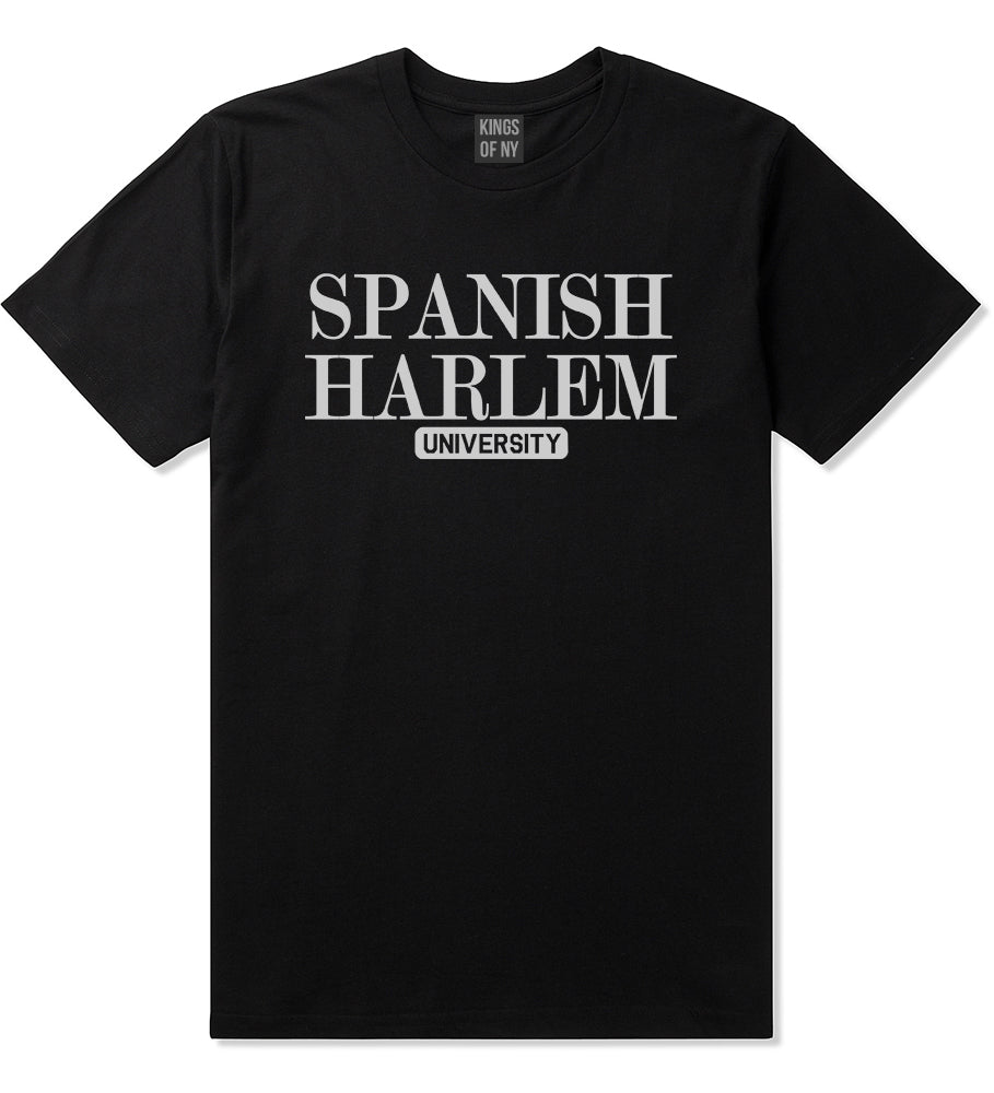 Spanish Harlem University New York Mens T-Shirt Black
