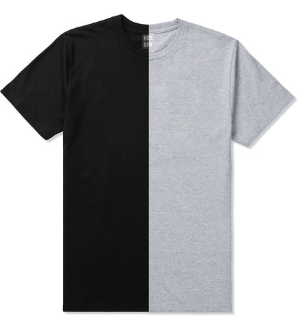 Black And Grey Split T-Shirt