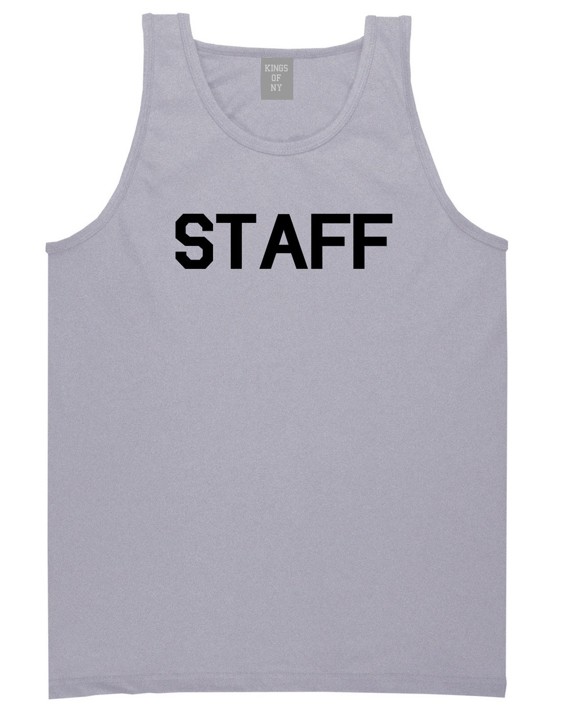 Staff Club Concert Event Mens Grey Tank Top Shirt by KINGS OF NY