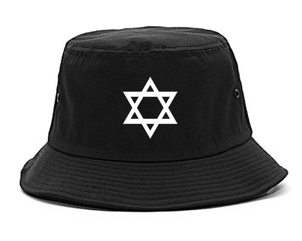 Star Of David Chest Bucket Hat Black