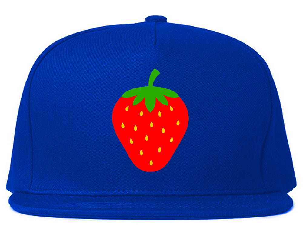 Strawberry Fruit Chest Mens Snapback Hat Royal Blue