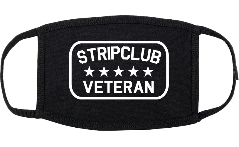 Stripclub Veteran Cotton Face Mask Black