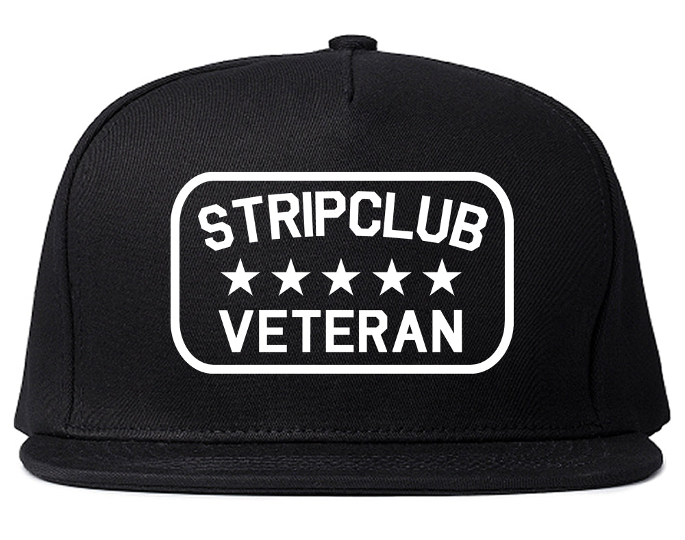 Stripclub Veteran Mens Snapback Hat Black