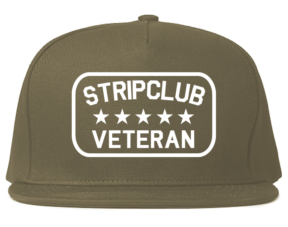 Stripclub Veteran Mens Snapback Hat Grey