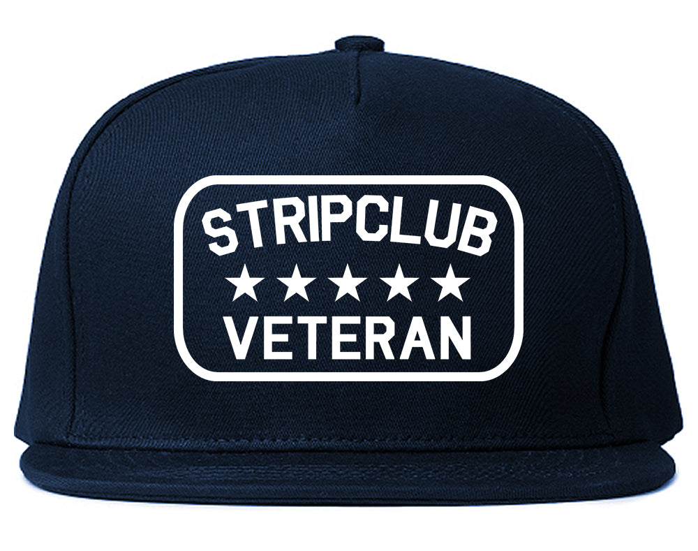 Stripclub Veteran Mens Snapback Hat Navy Blue