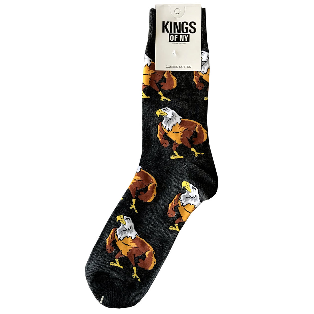 Strong Eagle America Black Mens Cotton Socks by KINGS OF NY