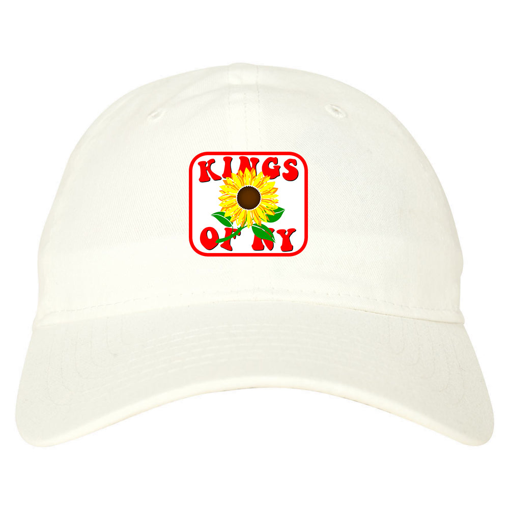 Sunflower Kings Of NY Mens Dad Hat White