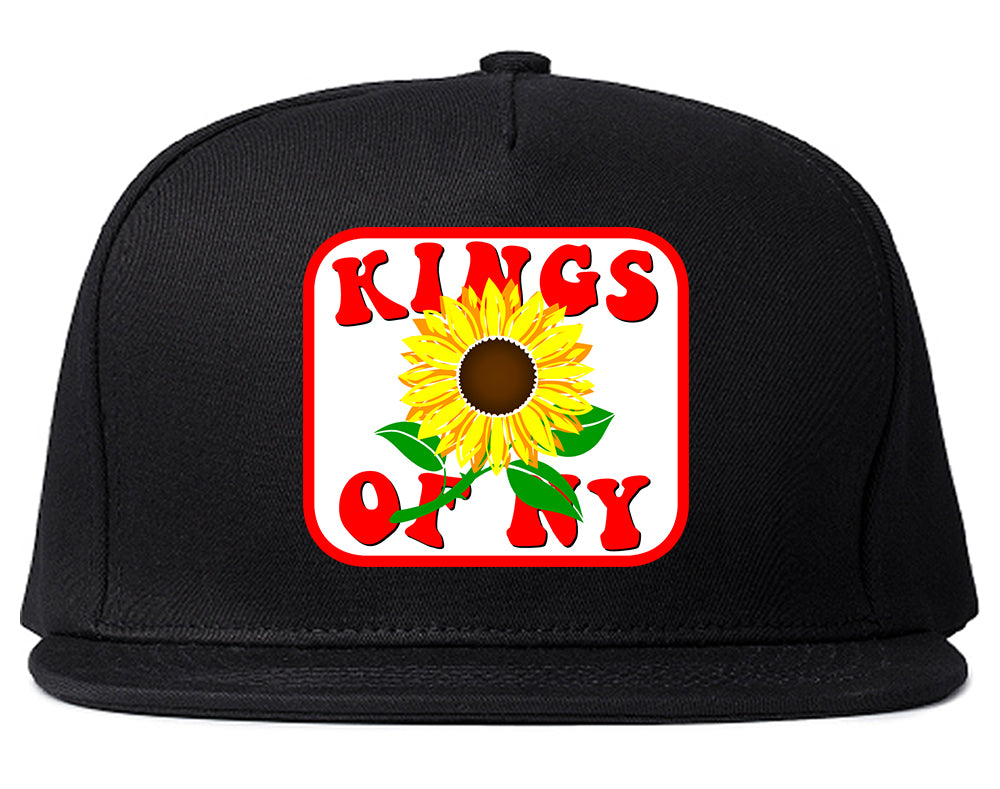 Sunflower Kings Of NY Mens Snapback Hat Black