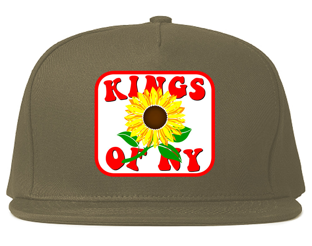 Sunflower Kings Of NY Mens Snapback Hat Grey