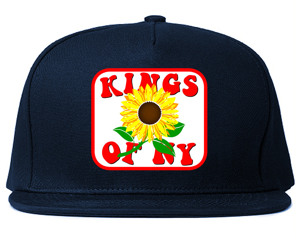 Sunflower Kings Of NY Mens Snapback Hat Navy Blue