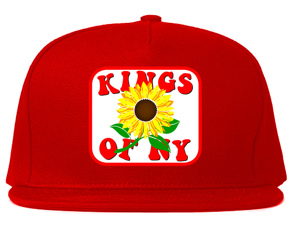 Sunflower Kings Of NY Mens Snapback Hat Red