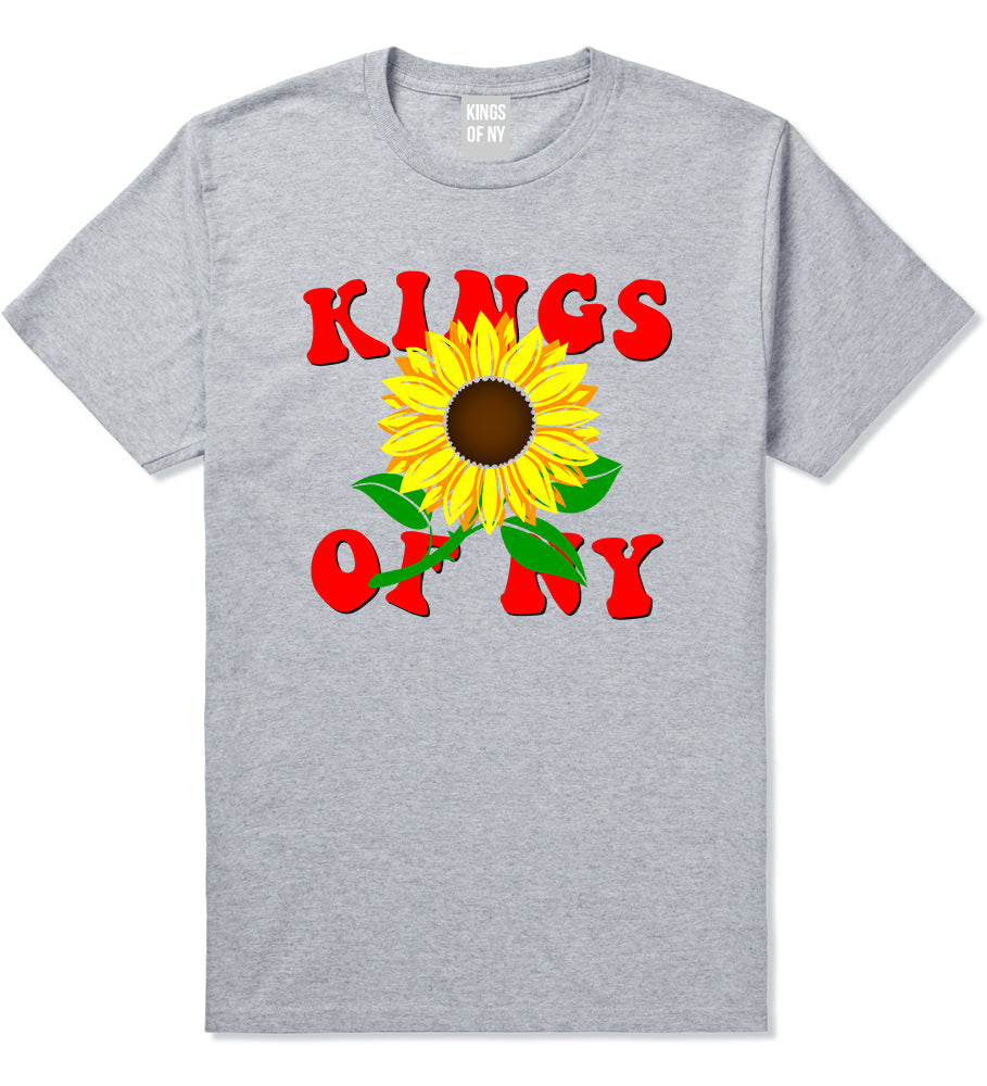 Sunflower Kings Of NY Mens T-Shirt Grey