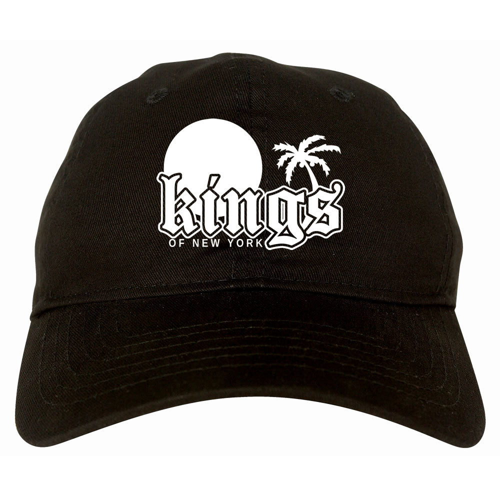 Sunsets And Palm Trees Mens Dad Hat Baseball Cap Black