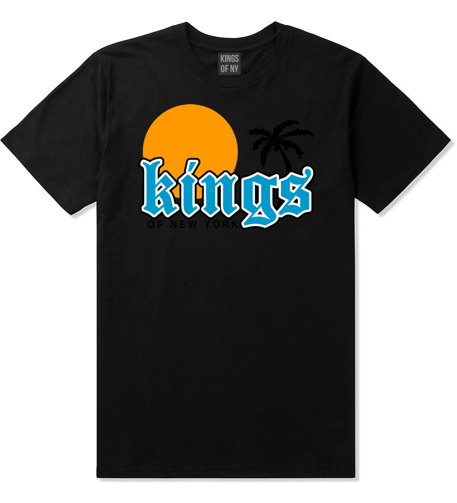 Sunsets And Palm Trees Mens T-Shirt Black