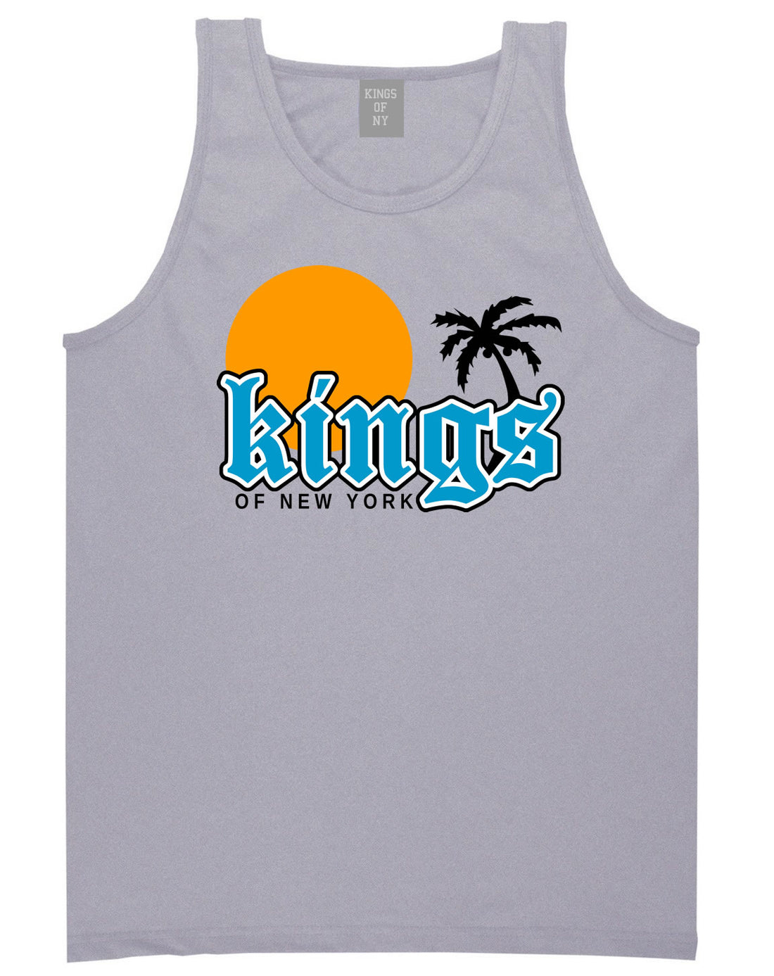 Sunsets And Palm Trees Mens Tank Top Shirt Grey