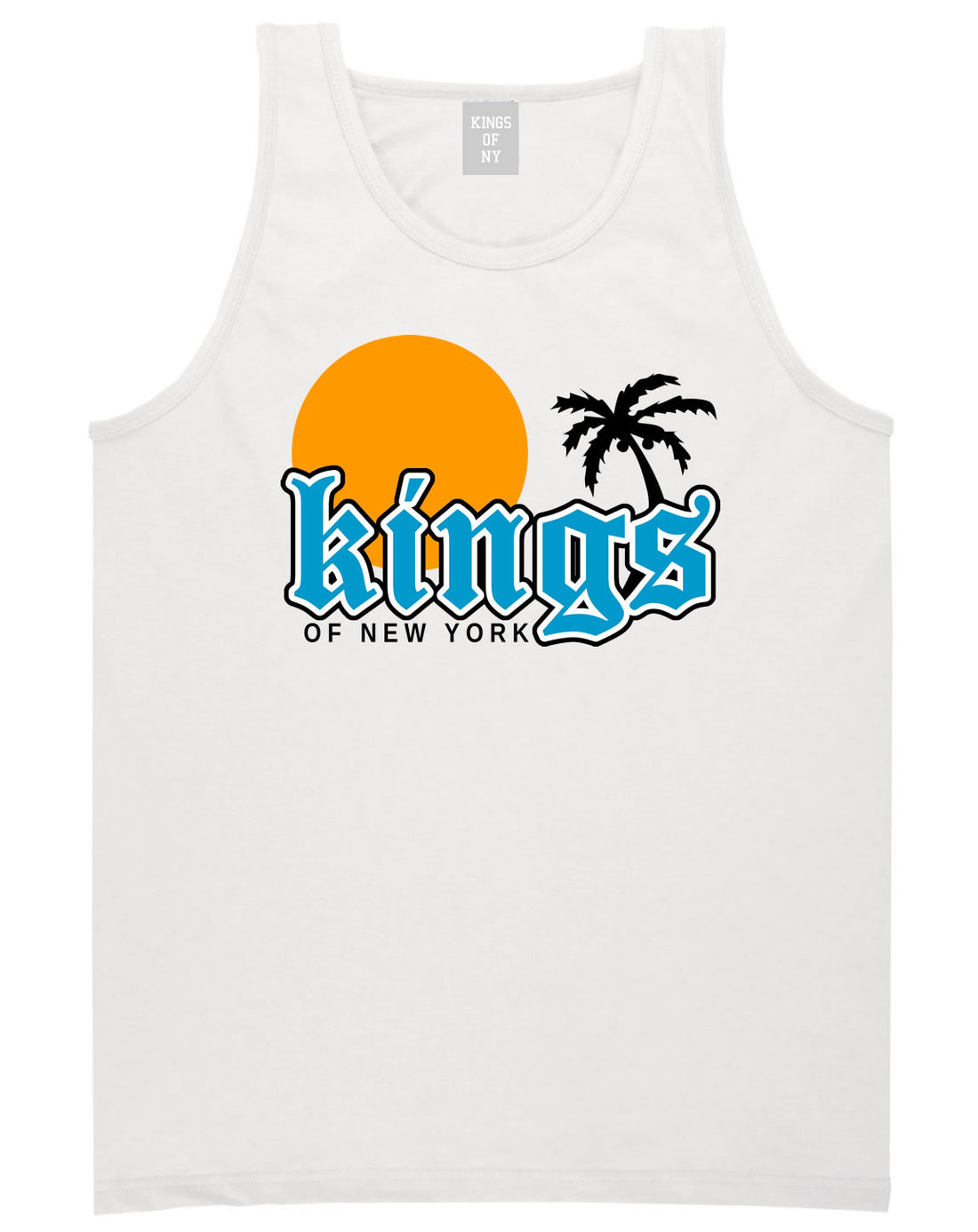 Sunsets And Palm Trees Mens Tank Top Shirt White