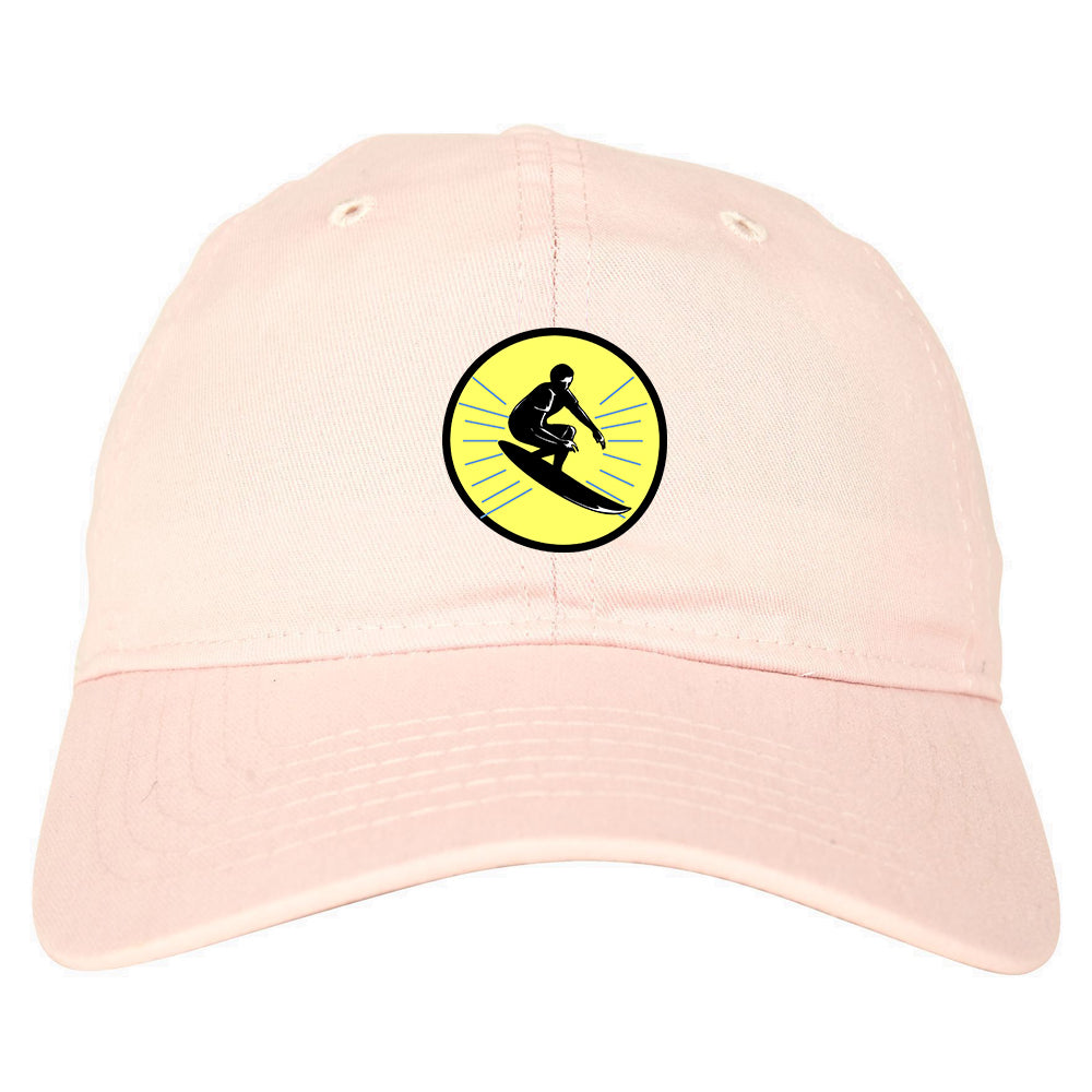 Surfing Surfer Mens Dad Hat Baseball Cap Pink