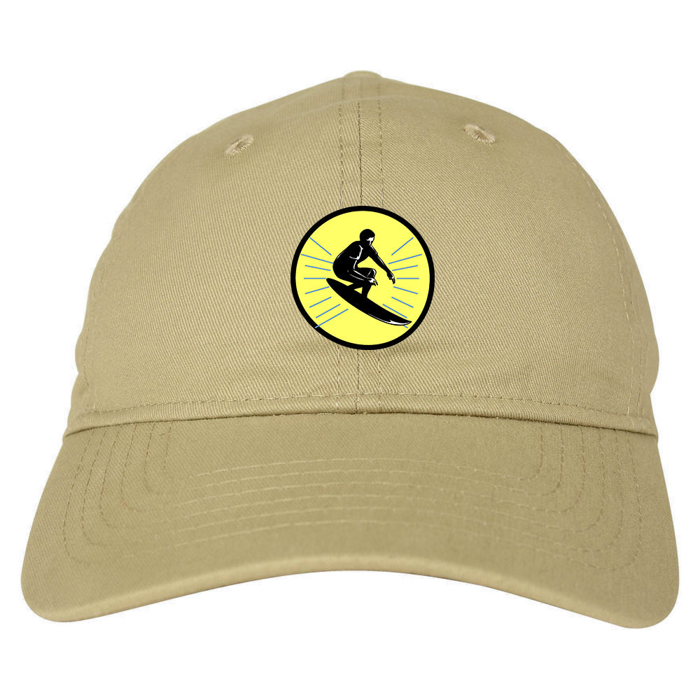 Surfing Surfer Mens Dad Hat Baseball Cap Tan