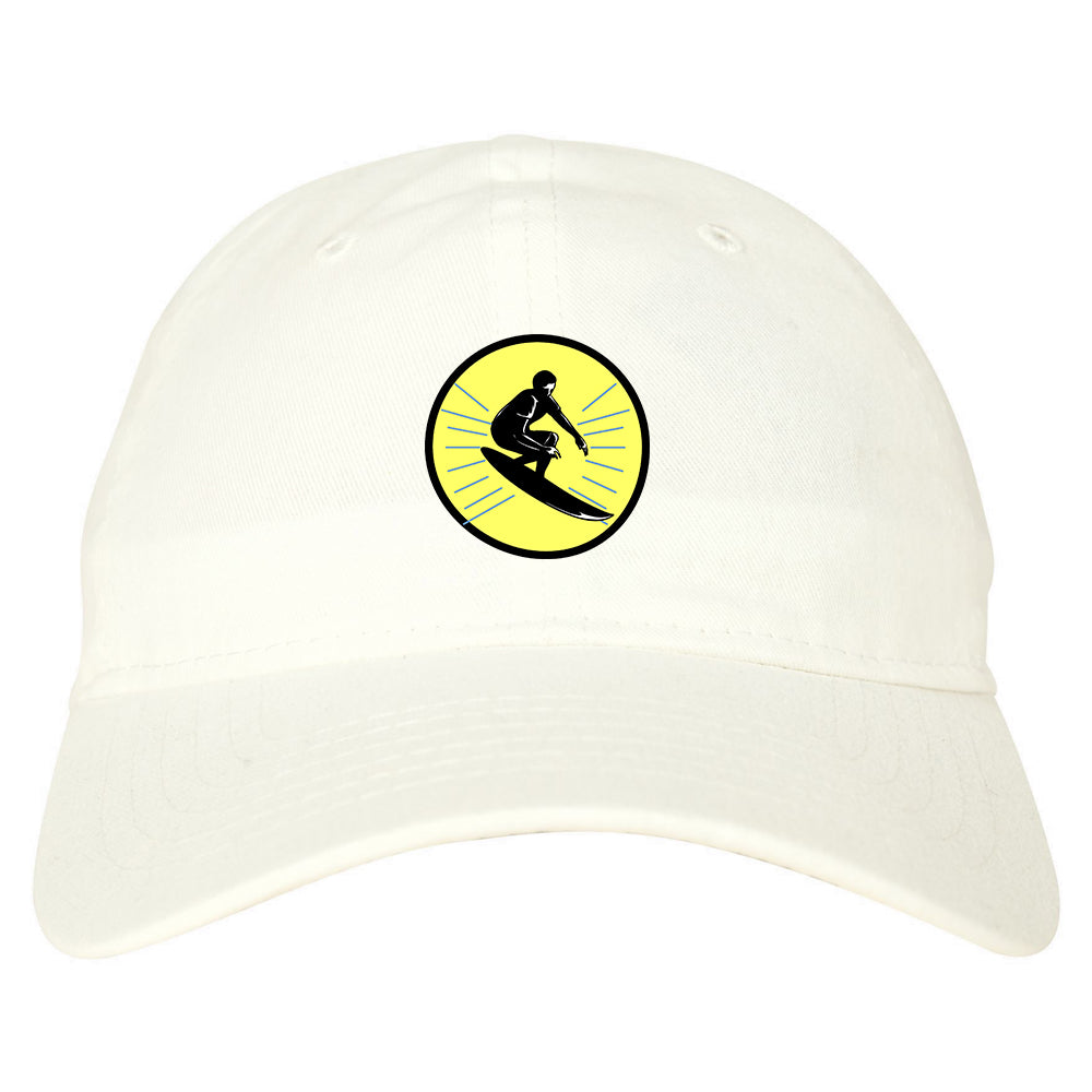 Surfing Surfer Mens Dad Hat Baseball Cap White