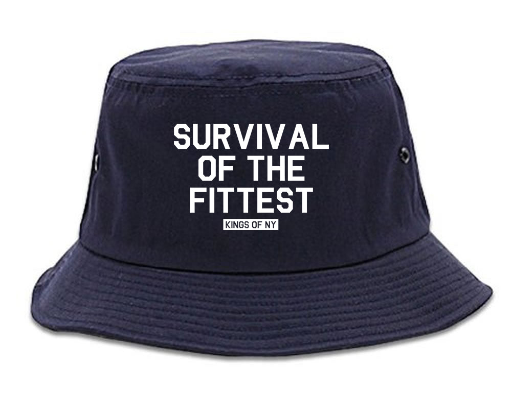 Survival Of The Fittest Mens Snapback Hat Navy Blue