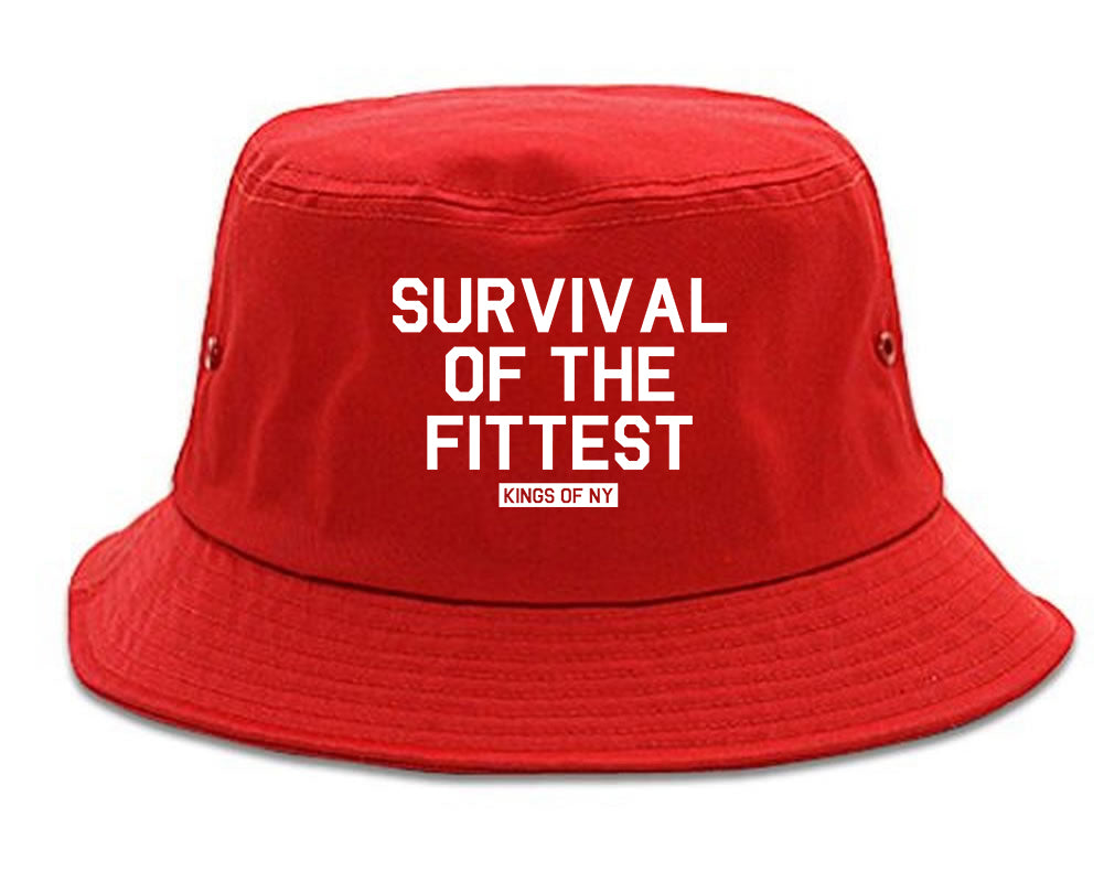 Survival Of The Fittest Mens Snapback Hat Red