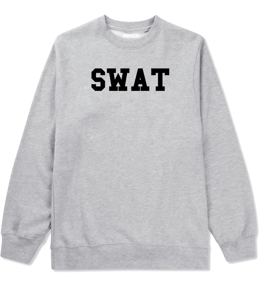 Swat Law Enforcement Mens Grey Crewneck Sweatshirt by KINGS OF NY
