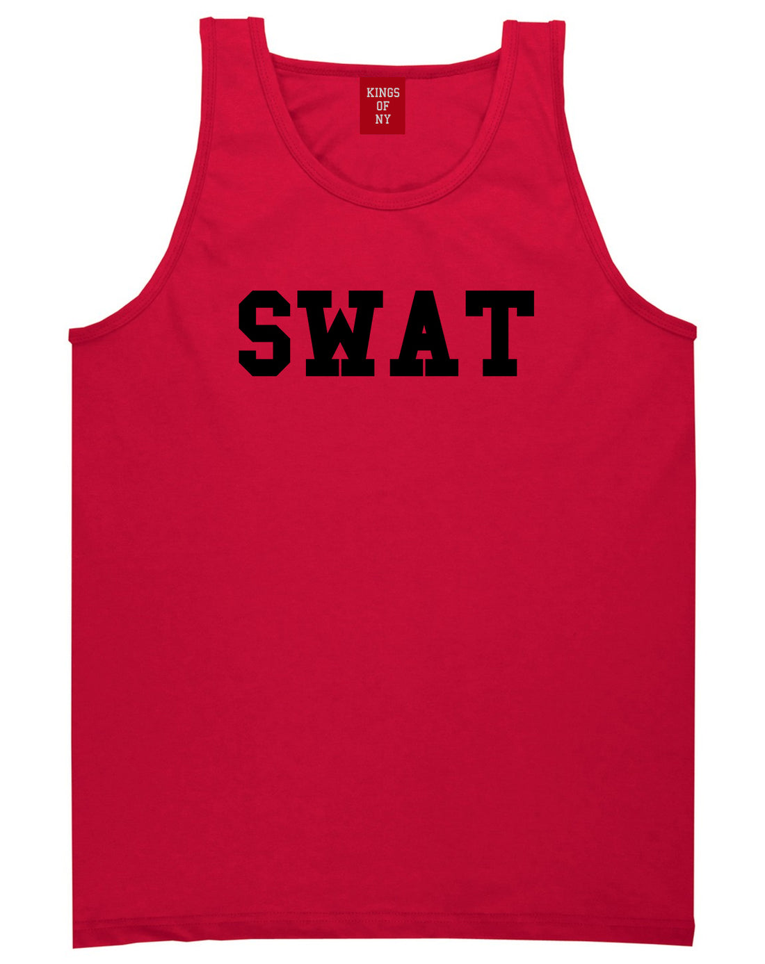 Swat Law Enforcement Mens Red Tank Top Shirt by KINGS OF NY