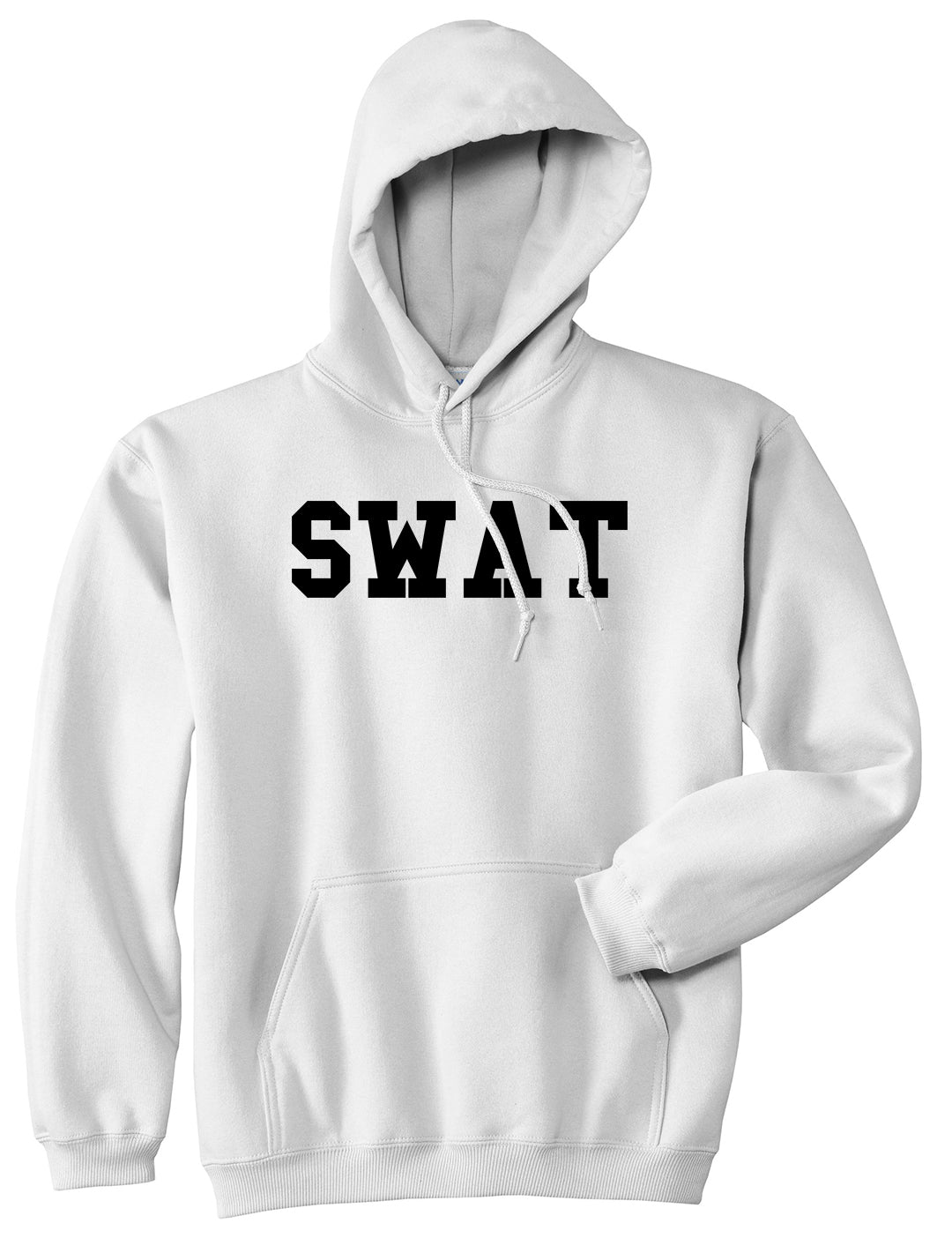 Swat Law Enforcement Mens White Pullover Hoodie by KINGS OF NY