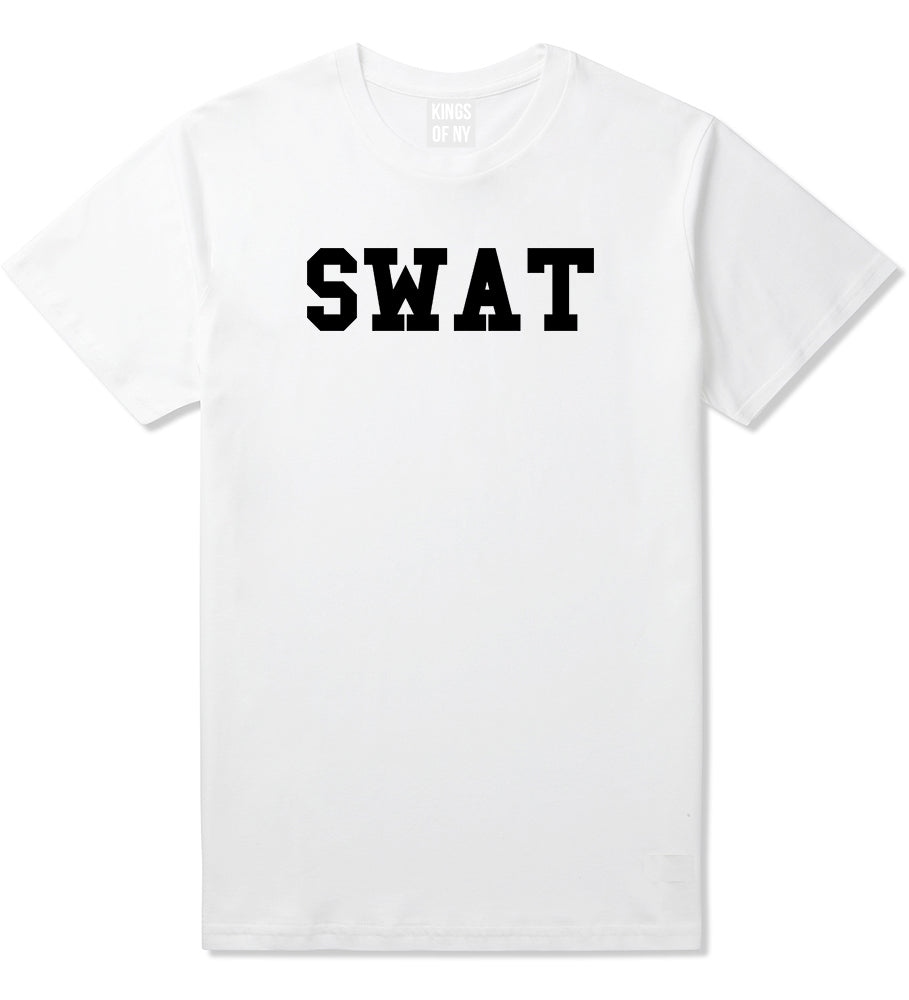Swat Law Enforcement Mens White T-Shirt by KINGS OF NY