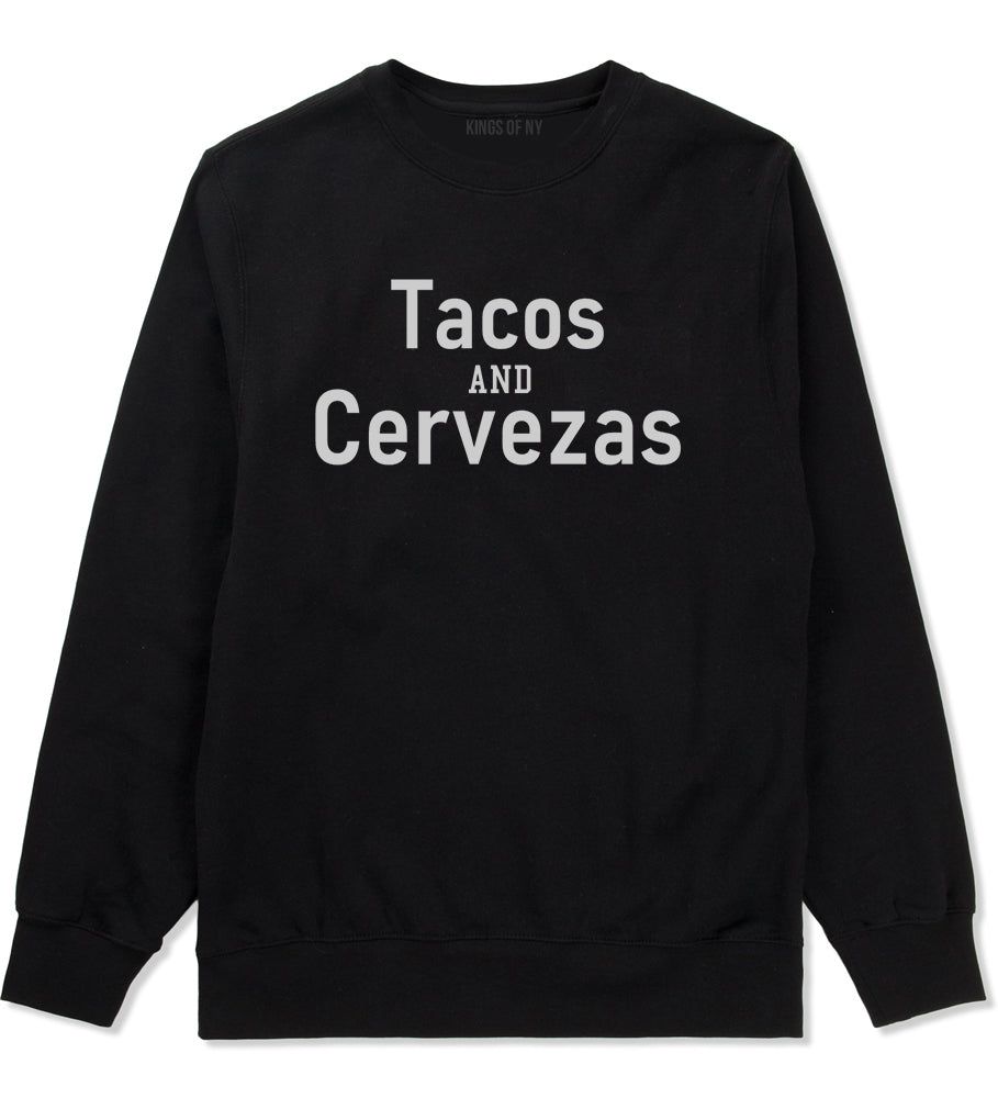 Tacos And Cervezas Cinco De Mayo Mens Crewneck Sweatshirt Black