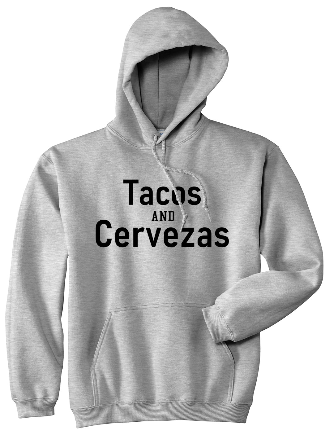 Tacos And Cervezas Cinco De Mayo Mens Pullover Hoodie Grey