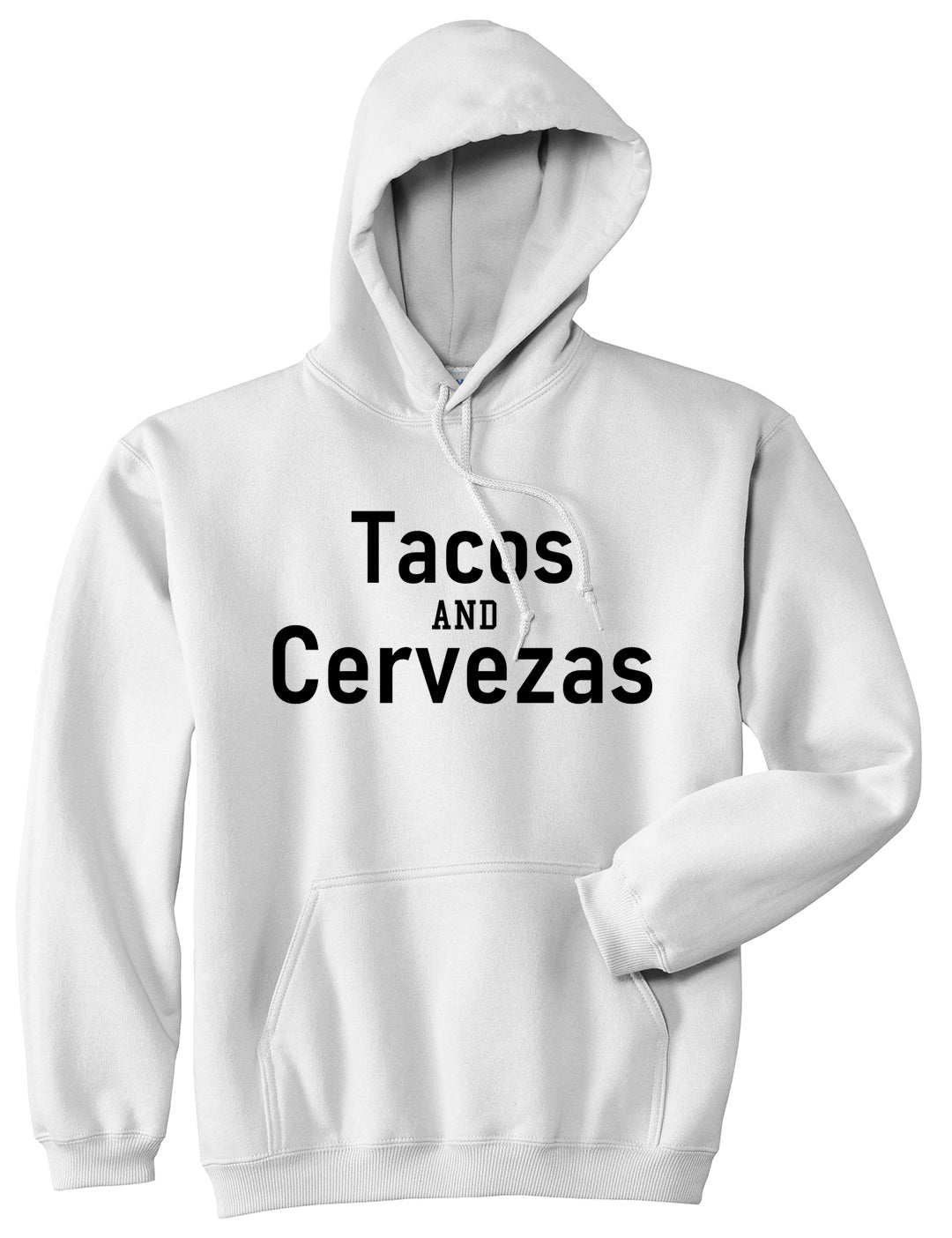 Tacos And Cervezas Cinco De Mayo Mens Pullover Hoodie White