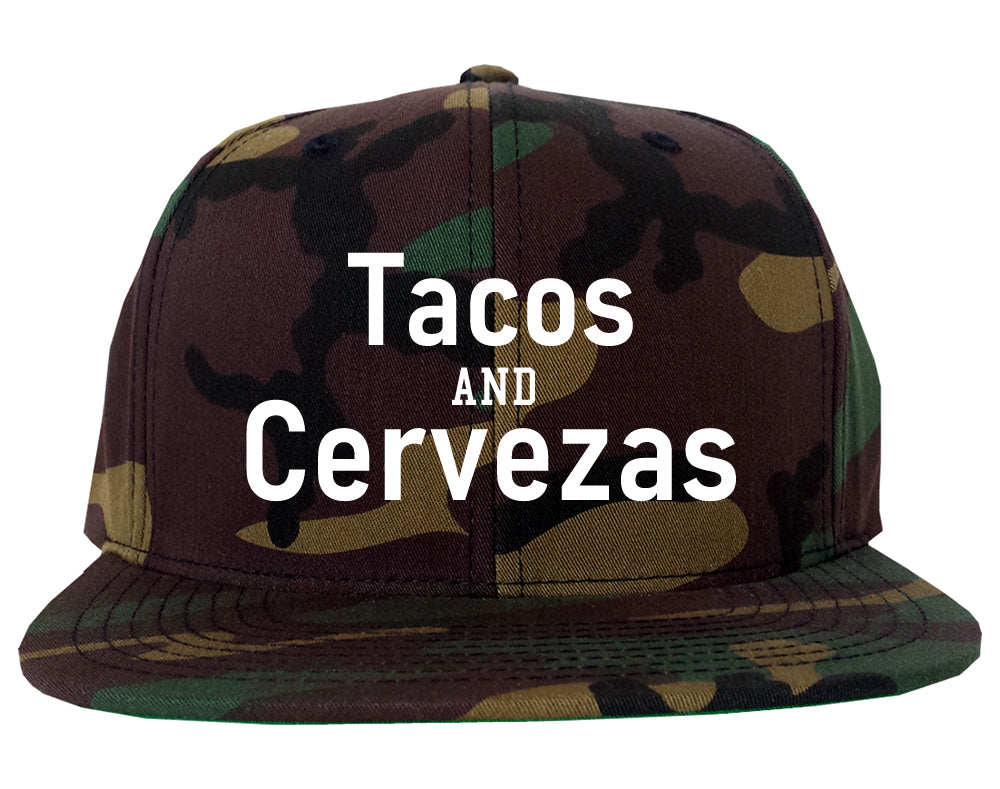 Tacos And Cervezas Cinco De Mayo Mens Snapback Hat Army Camo