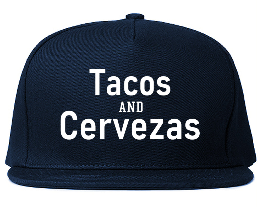 Tacos And Cervezas Cinco De Mayo Mens Snapback Hat Navy Blue