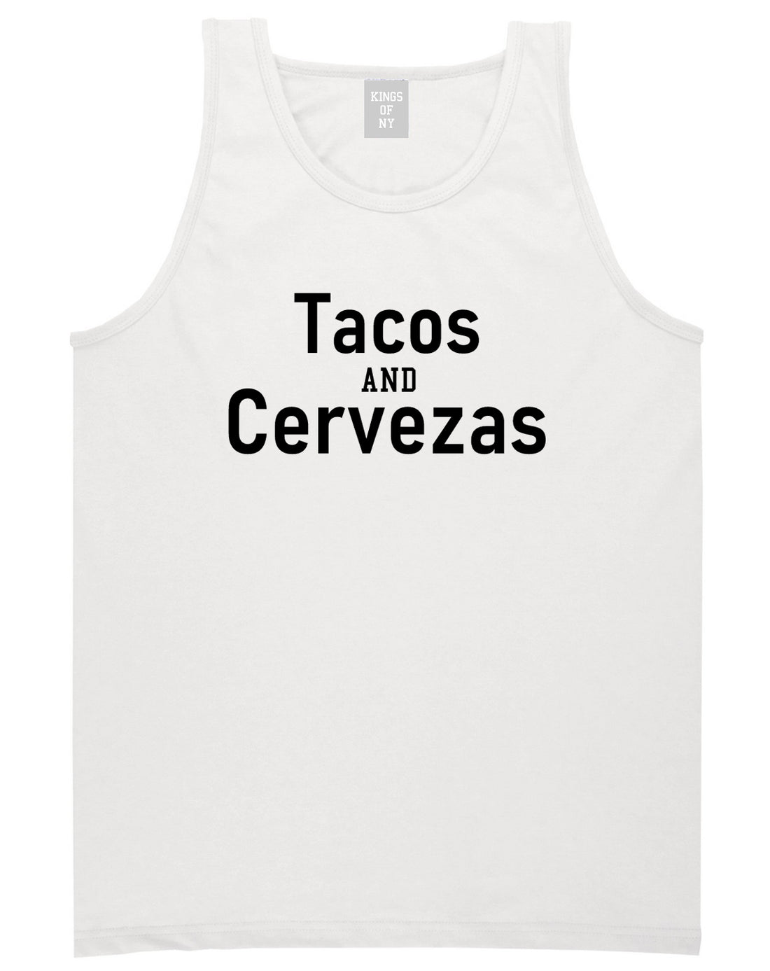 Tacos And Cervezas Cinco De Mayo Mens Tank Top T-Shirt White