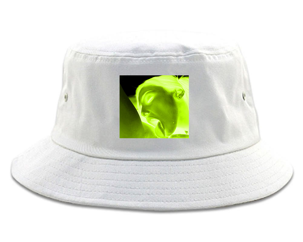 Taste Neon Green Yellow Mens Bucket Hat White