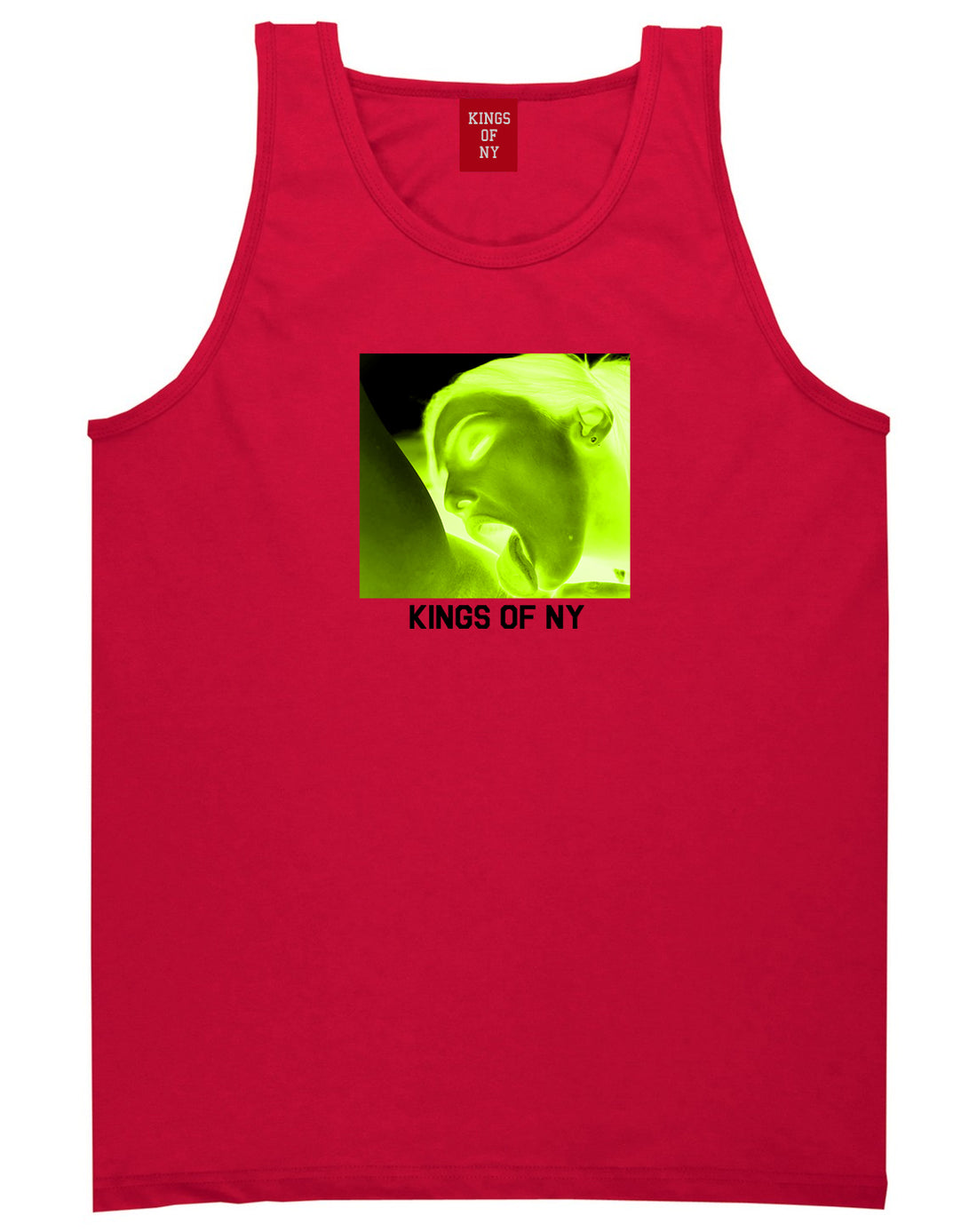 Taste Neon Green Yellow Mens Tank Top Shirt Red by Kings Of NY