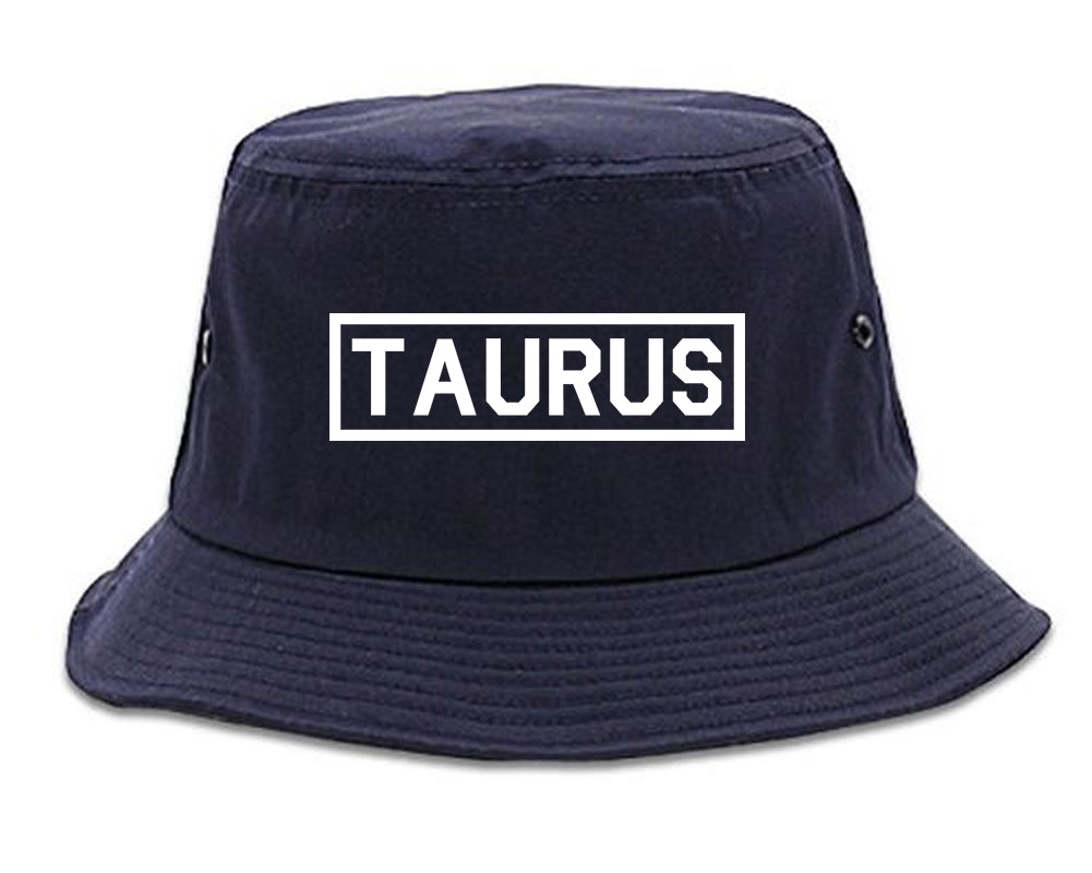 Taurus_Horoscope_Sign Navy Blue Bucket Hat