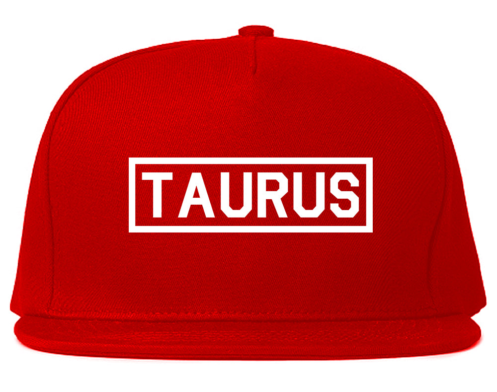 Taurus_Horoscope_Sign Red Snapback Hat