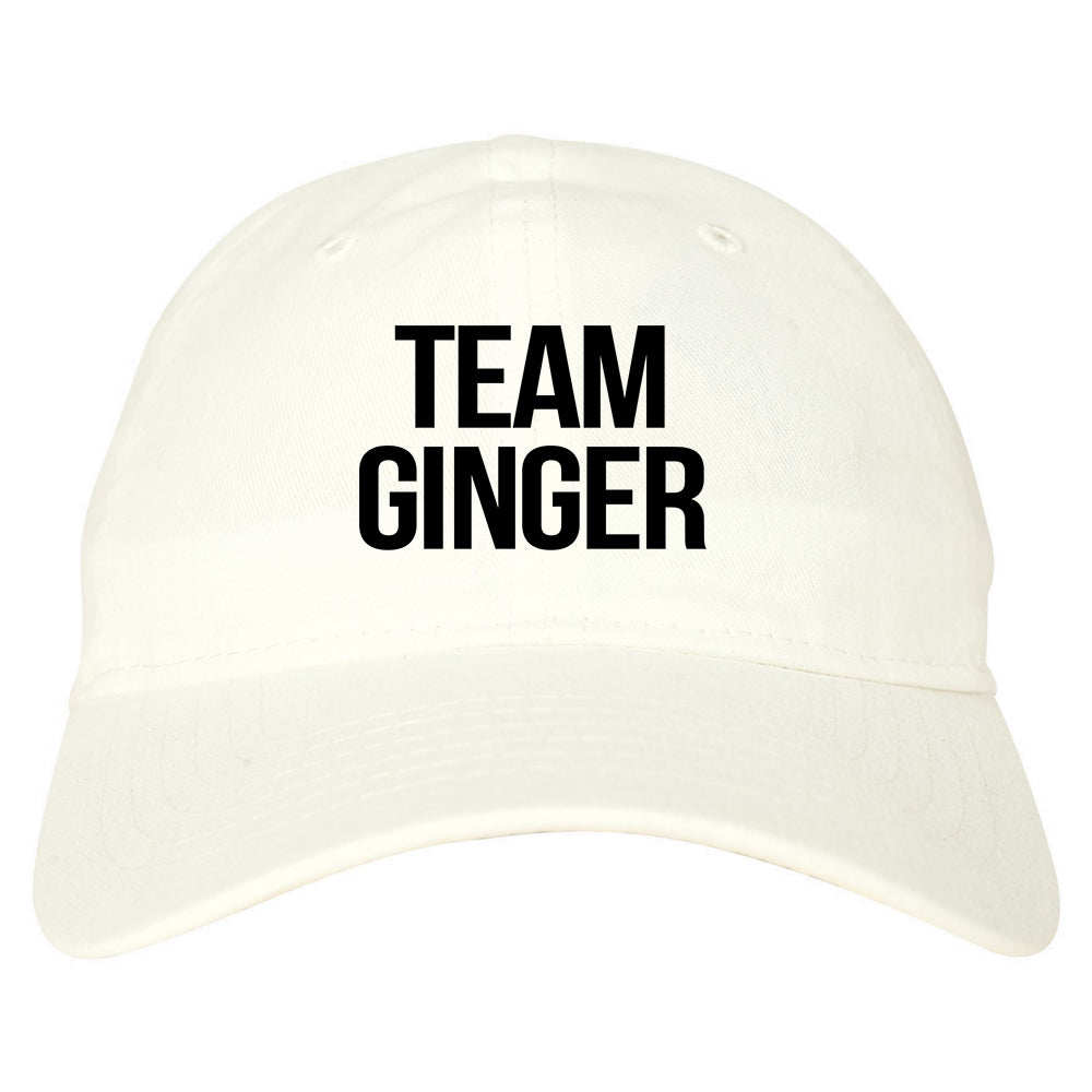 Team Ginger Funny St Patricks Day Irish Mens Dad Hat White