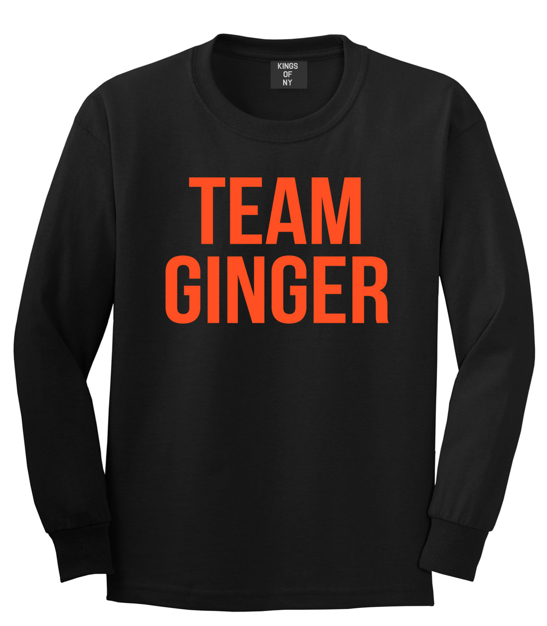 Team Ginger Funny St Patricks Day Irish Mens Long Sleeve T-Shirt Black