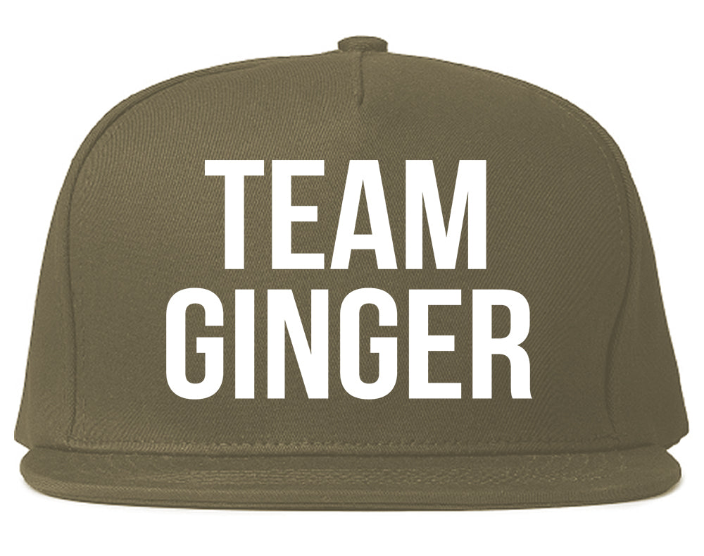 Team Ginger Funny St Patricks Day Irish Mens Snapback Hat Grey