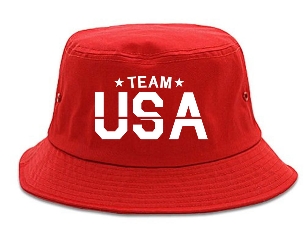Team USA Mens Bucket Hat Red
