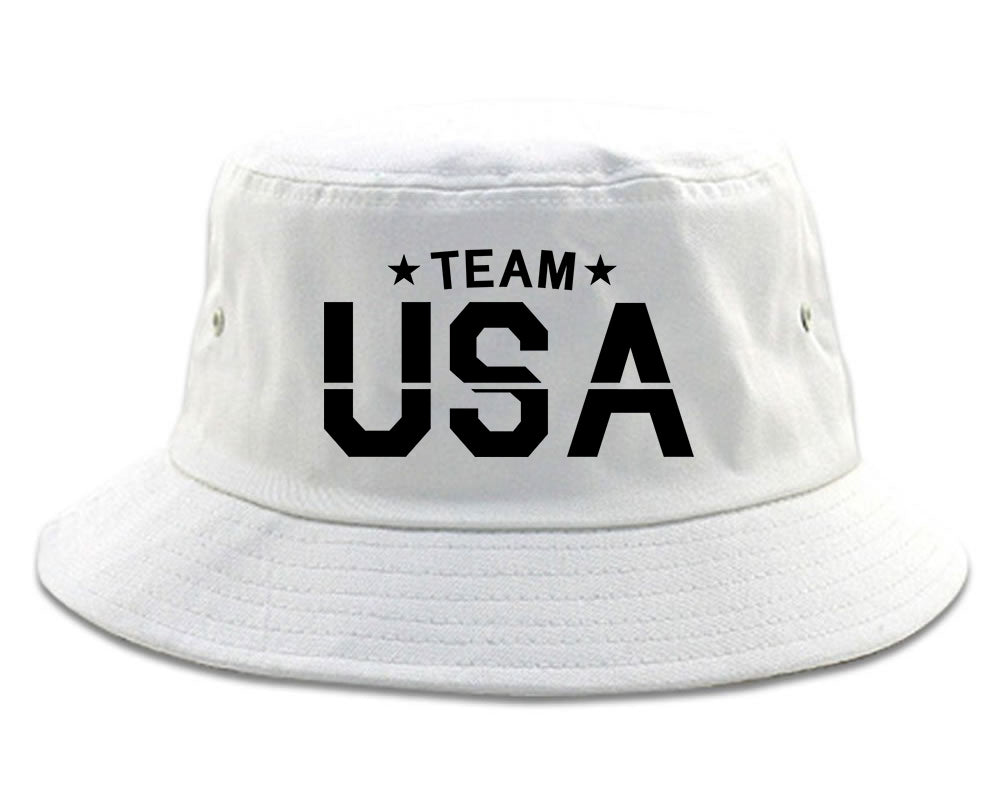 Team USA Mens Bucket Hat White
