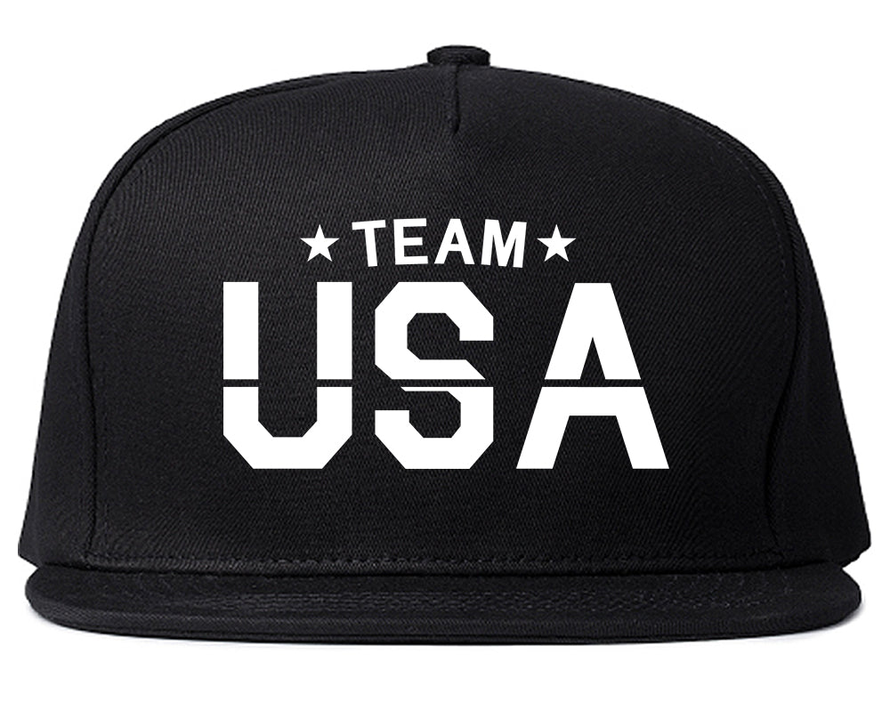 Team USA Mens Snapback Hat Black