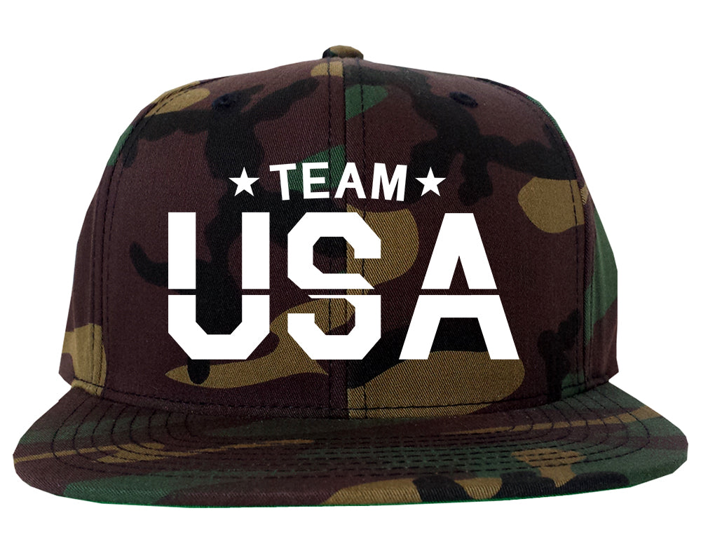 Team USA Mens Snapback Hat Camo