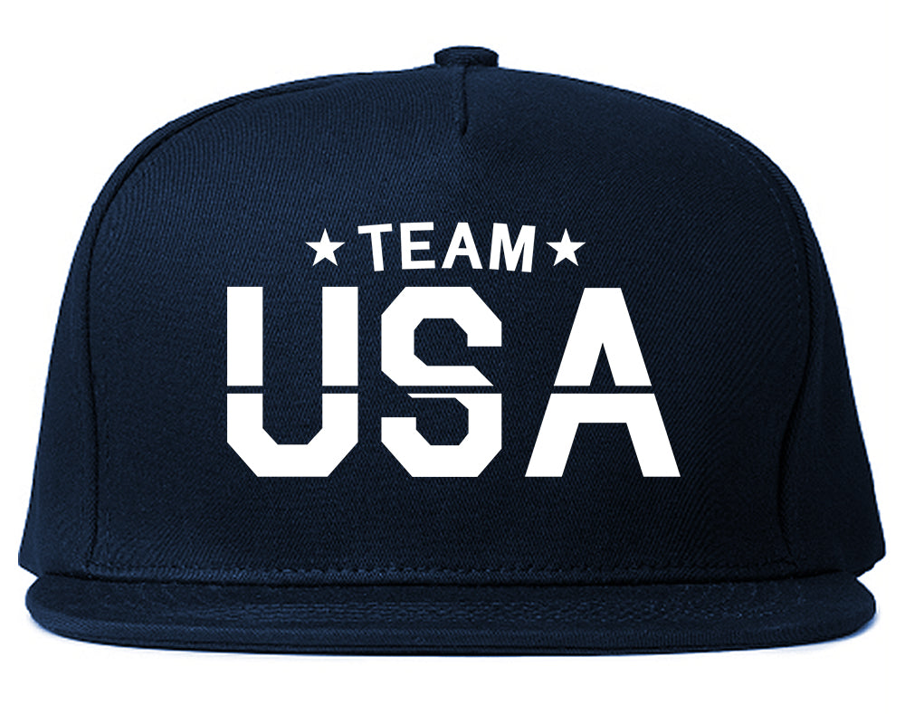 Team USA Mens Snapback Hat Navy Blue